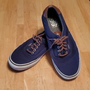 Vans blue denim sneakers size 8